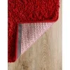 Tapete Shag Solido en Rojo Cereza
