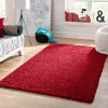 Tapete Shag Solido en Rojo Cereza