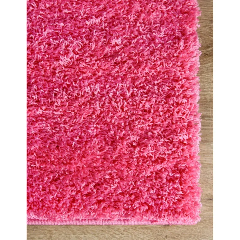 shag solido en rosa chicle