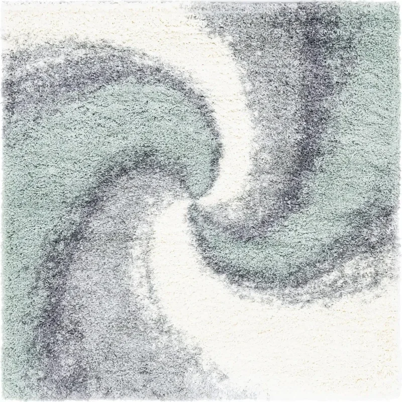 shag tacto abstracto en verde salvia