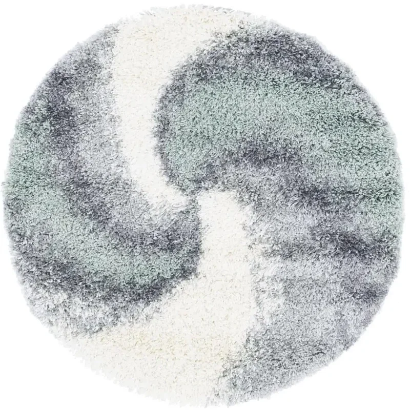 shag tacto abstracto en verde salvia