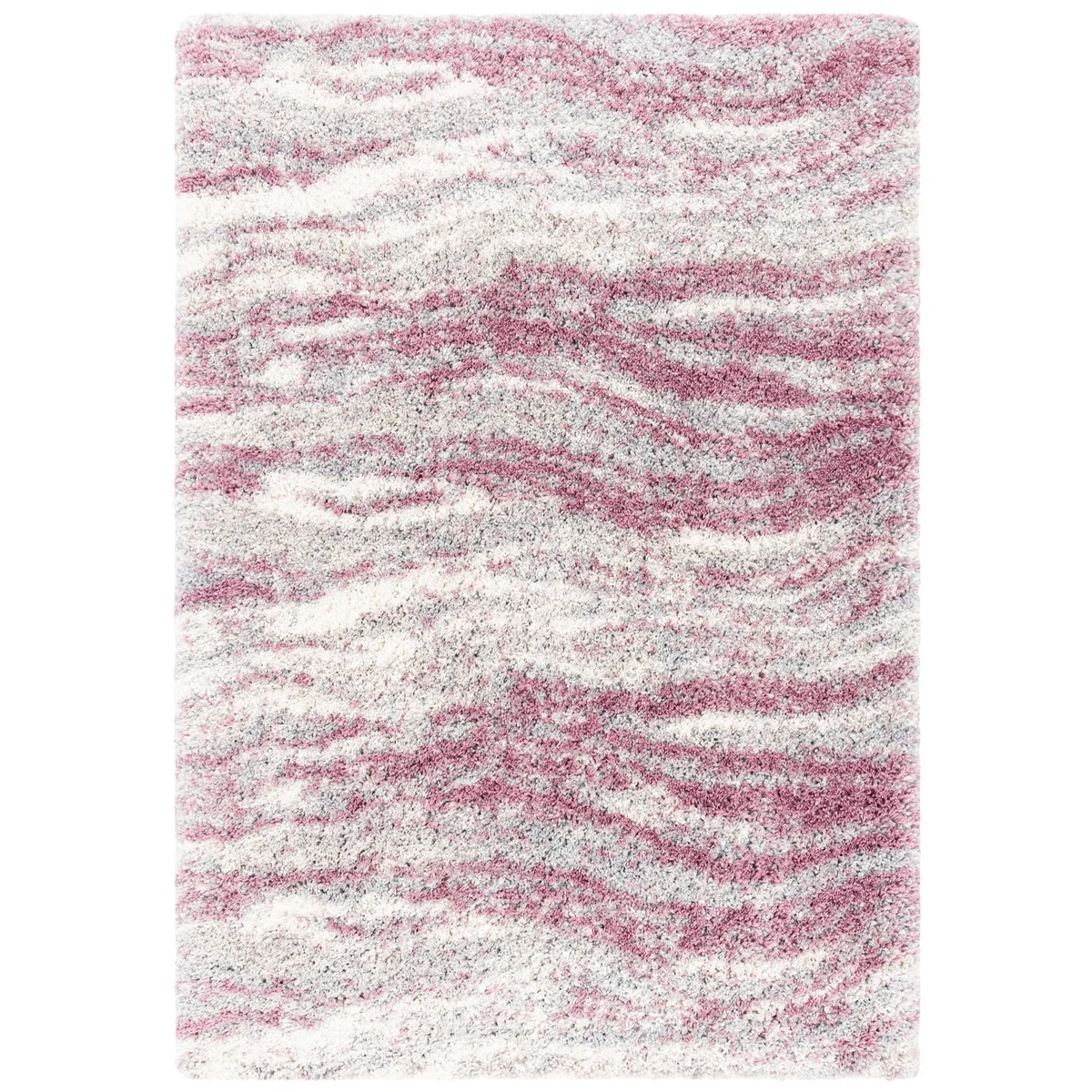 Tapete Shag Toscana Abstracto en Rosa con Gris