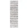 Tapete Shag Toscana de Rayas en Marfil con Gris
