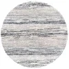 Tapete Shag Toscana de Rayas en Marfil con Gris