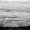 Tapete Shag Toscana de Rayas en Marfil con Gris