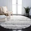 Tapete Shag Toscana de Rayas en Marfil con Gris