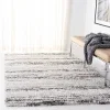 Tapete Shag Toscana de Rayas en Marfil con Gris