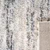 Tapete Shag Toscana de Rayas en Marfil con Gris