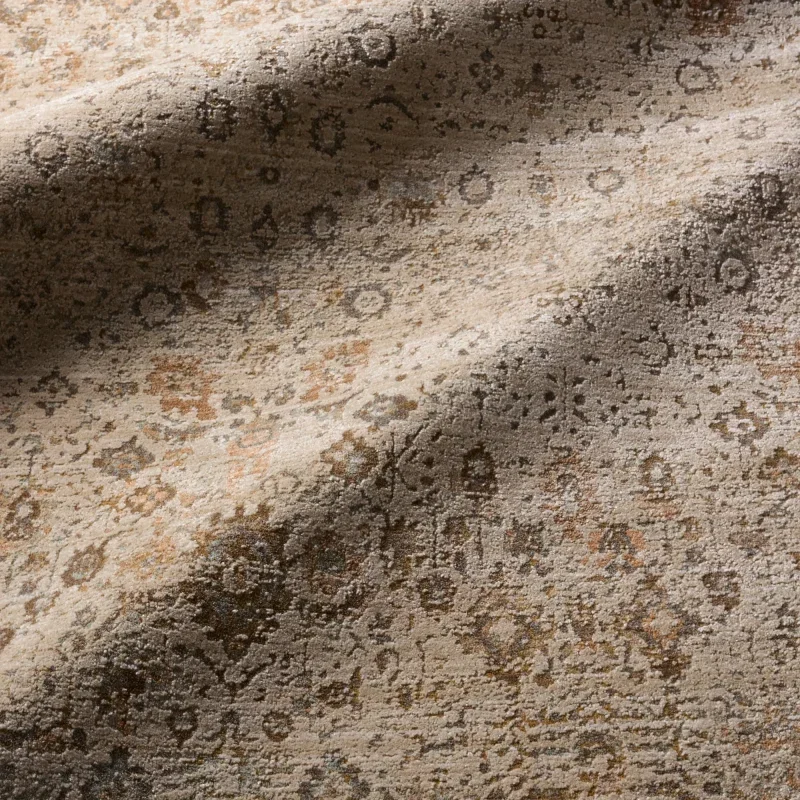Tapete Susurro Ikat Vintage en Gris y Dorado