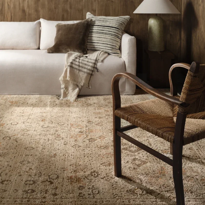 Tapete Susurro Ikat Vintage en Gris y Dorado
