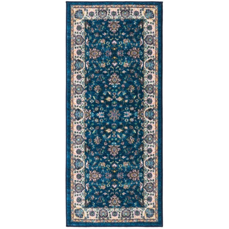 Tapete Tierra Floral en Azul Egipcio