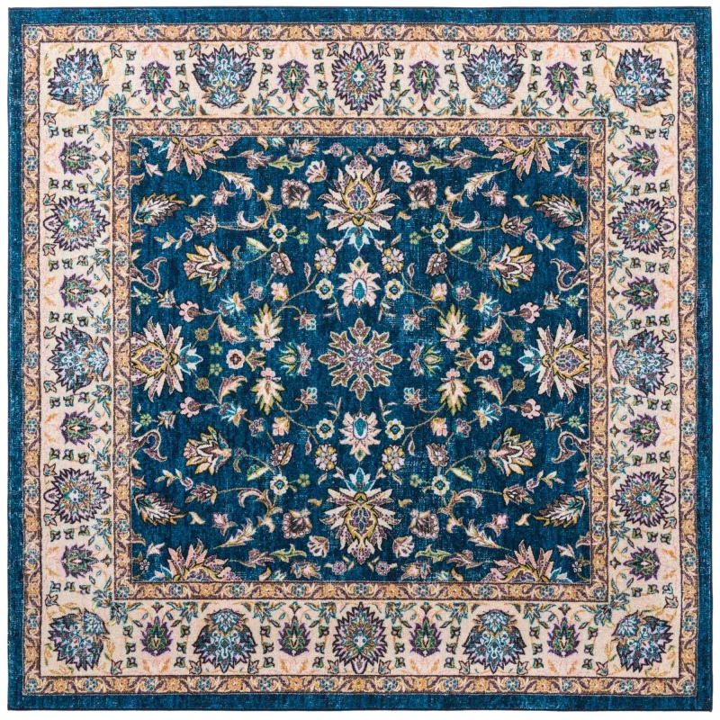 Tapete Tierra Floral en Azul Egipcio