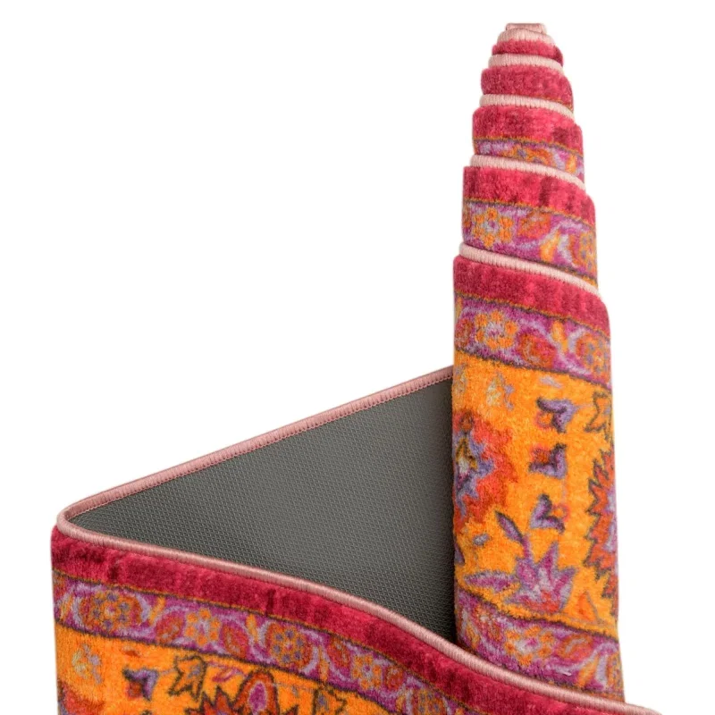 Tapete Tierra Floral en Rosa Frambuesa