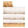 Tapete Trenzado de Yute Blanco con Borde Natural