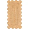 trenzado de yute con orilla ornamental en natural