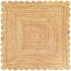 trenzado de yute con orilla ornamental en natural