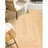 trenzado de yute con orilla ornamental en natural