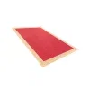 trenzado de yute rojo con borde natural