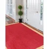 trenzado de yute rojo con borde natural