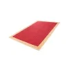 trenzado de yute rojo con borde natural