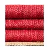 trenzado de yute rojo con borde natural