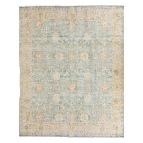Tapete Trovador Floral Persa Vintage en Azul y Verde