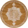 Tapete Zafiro Medallón Ornamental en Amarillo