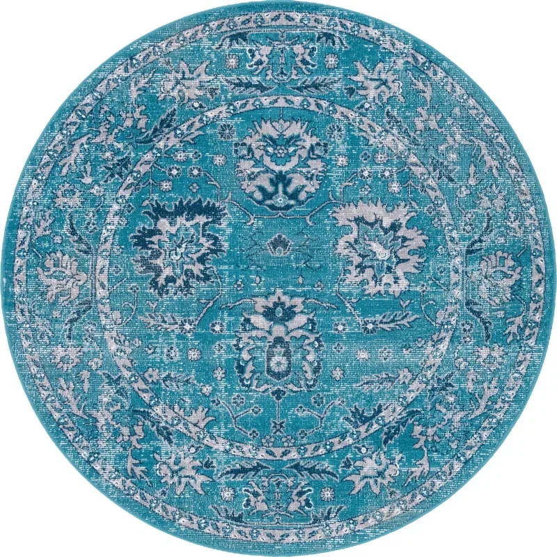 Tapete Lucerna Peonías Ornamentales en Azul