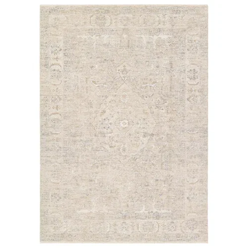 Tapete Vega Medallón Tabriz en Gris y Beige