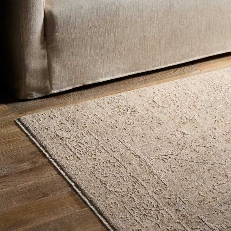 Tapete Vega Medallón Tabriz en Gris y Beige