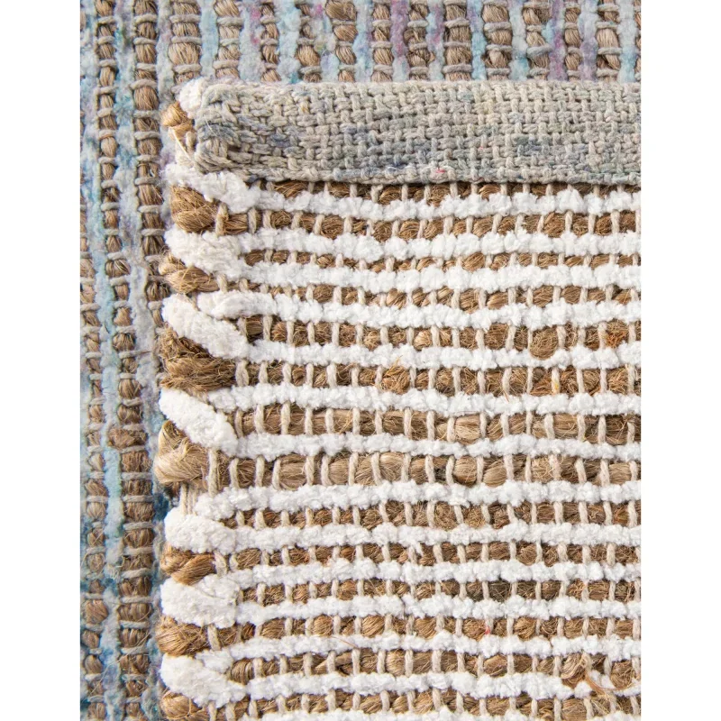 yute y chenille diamante azul