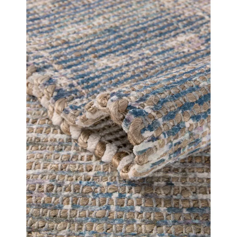 yute y chenille diamante azul