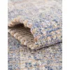 yute y chenille medallon curvo azul