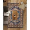 Tapete Zafiro Medallón Ornamental en Azul