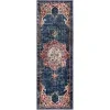 zafiro medallon floral persa en azul oscuro