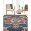 zafiro medallon floral persa en azul oscuro