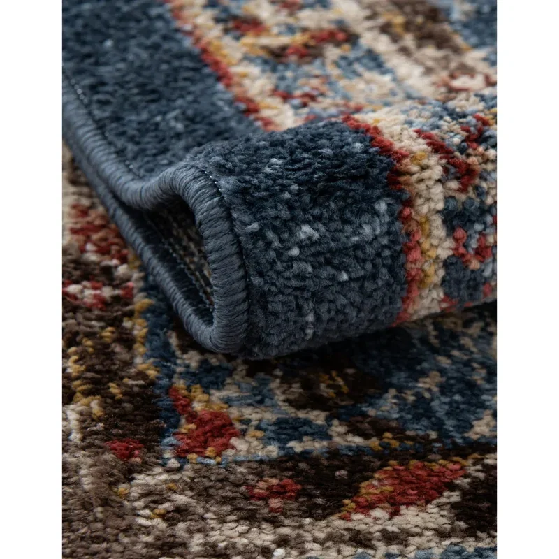 zafiro medallon floral persa en azul oscuro