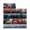 zafiro medallon floral persa en azul oscuro