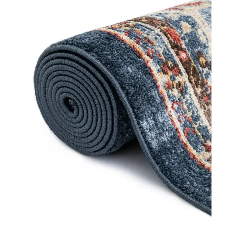 zafiro medallon floral persa en azul oscuro