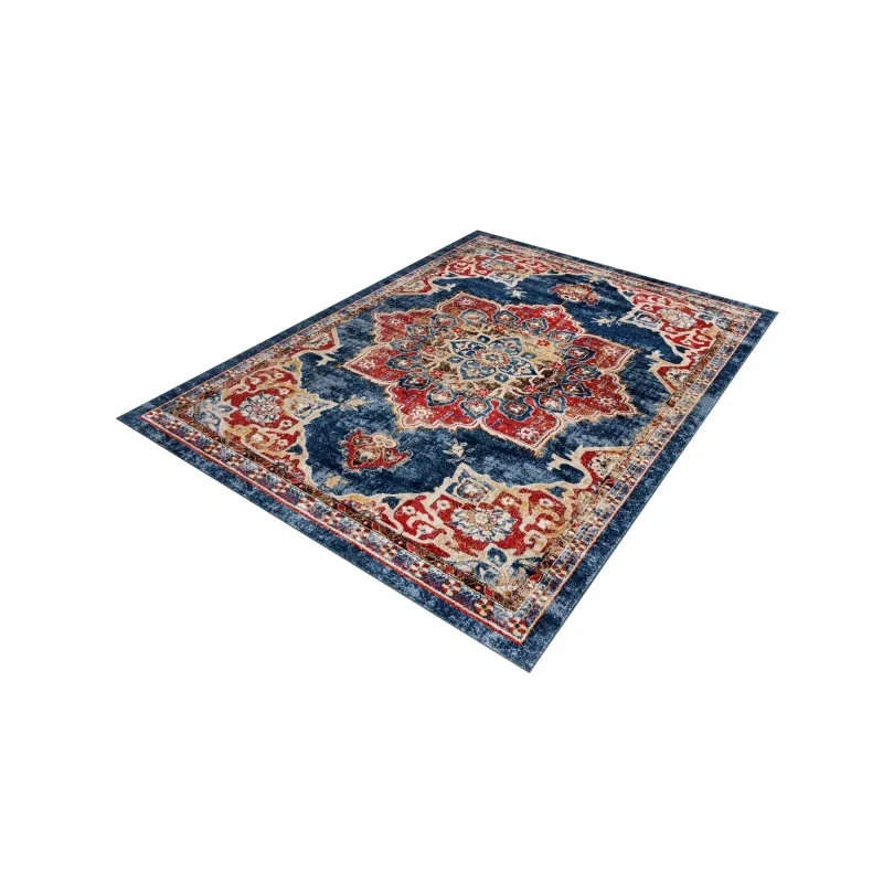 zafiro medallon floral persa en azul oscuro