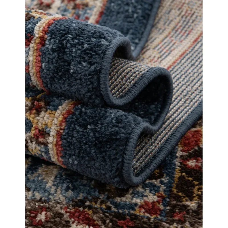 zafiro medallon floral persa en azul oscuro