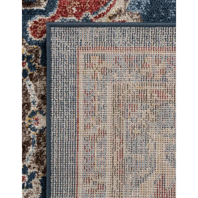 zafiro medallon floral persa en azul oscuro