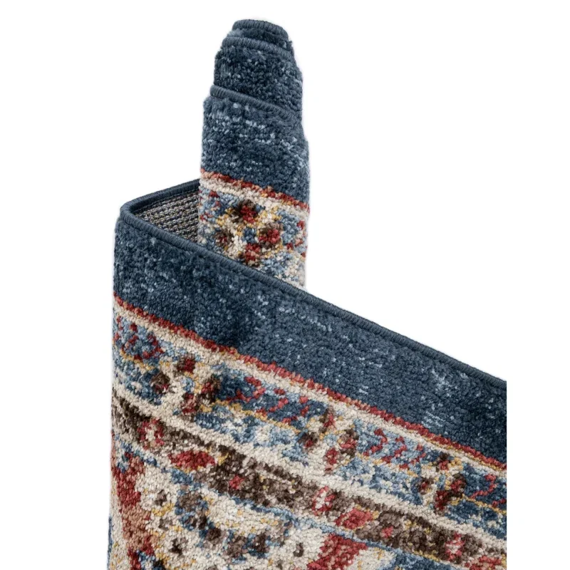 zafiro medallon floral persa en azul oscuro