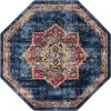 zafiro medallon floral persa en azul oscuro