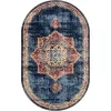 zafiro medallon floral persa en azul oscuro