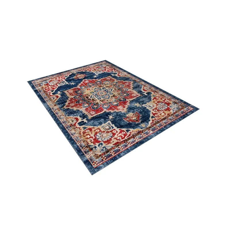 zafiro medallon floral persa en azul oscuro