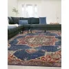 zafiro medallon floral persa en azul oscuro