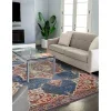 zafiro medallon floral persa en azul oscuro