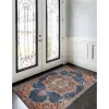 zafiro medallon floral persa en azul oscuro