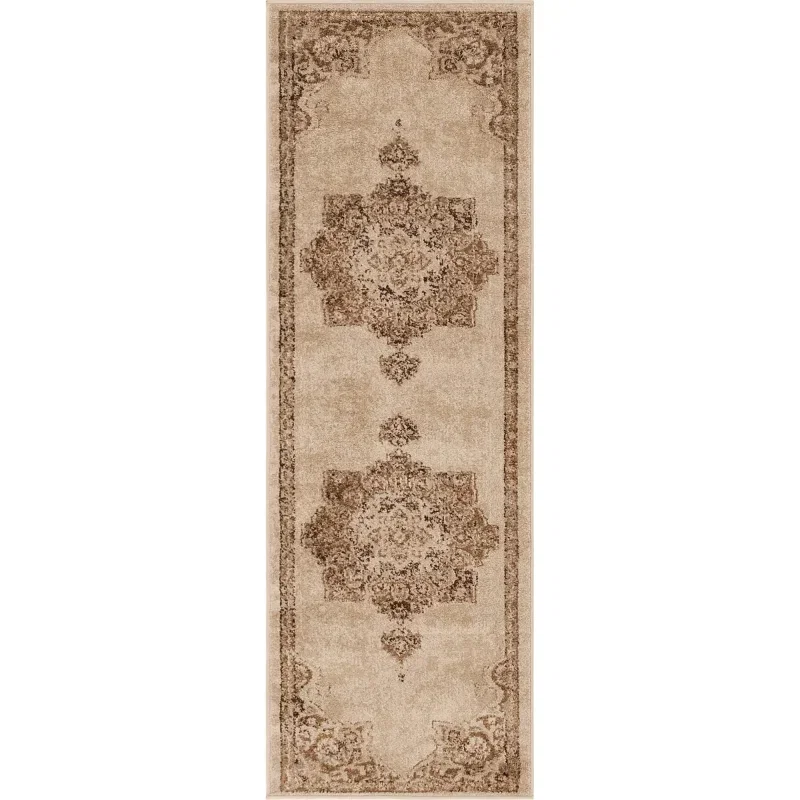 zafiro medallon floral persa en beige